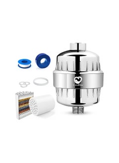Coralblue Coralblue 15 Stage Shower Filter - Shower Head Filter for Hard Water Filter is Anti Hair Fall Ideal to Remove Chlorine - Impurities from Water with KDF and Calcium Sulphite Beans (Single Cartridge)  - Image 1