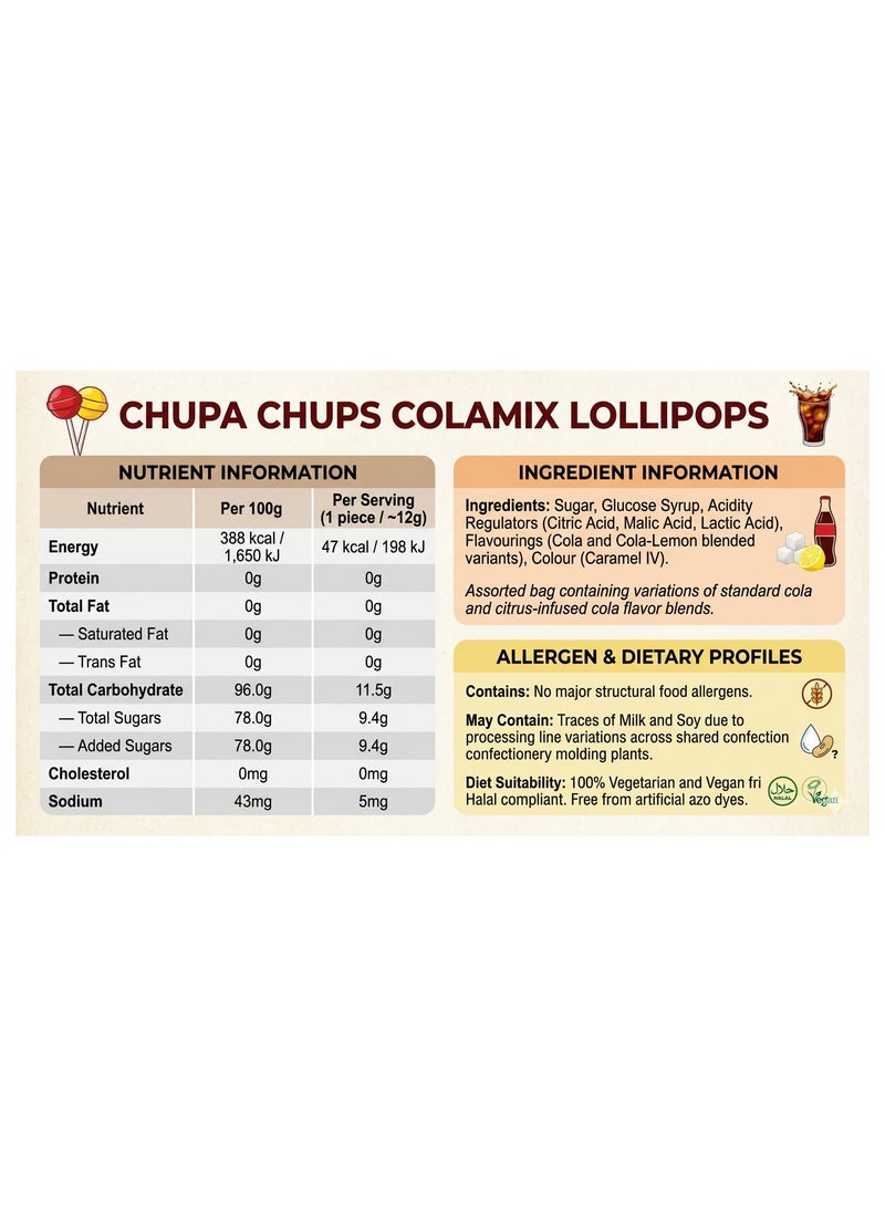Chupa Chups Colamix Lollipop Bag - Image 2