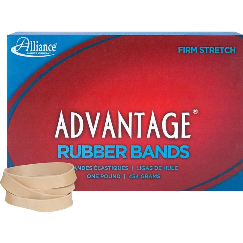 Alliance Rubber 26845 Advantage Rubber Bands Size #84, 1 lb Box Contains Approx. 150 Bands (3 1/2" x 1/2", Natural Crepe) , Beige - Image 1