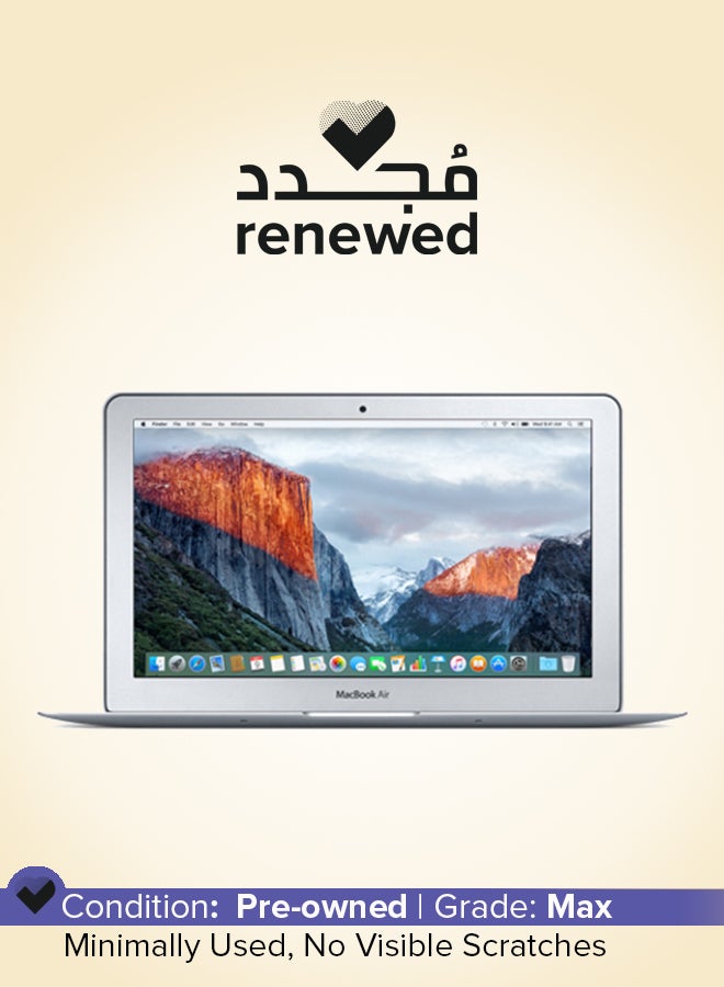 ابل  Renewed - Macbook Air A1465 (2015) Laptop With 11-Inch Display,Intel Core i5/5th Gen/Dual Core/8GB RAM/256GB SSD/Intel HD/MacOS English Silver - Image 1