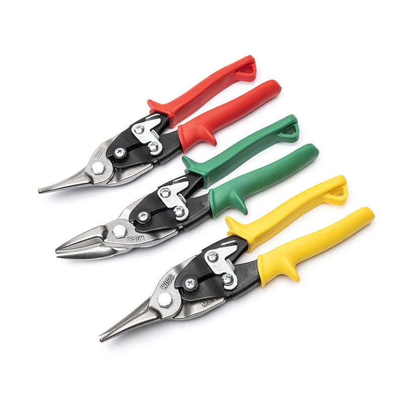 Wiss Crescent Wiss 3 Piece MetalMaster Compound Action Aviation Snip Set - M123R - Image 1