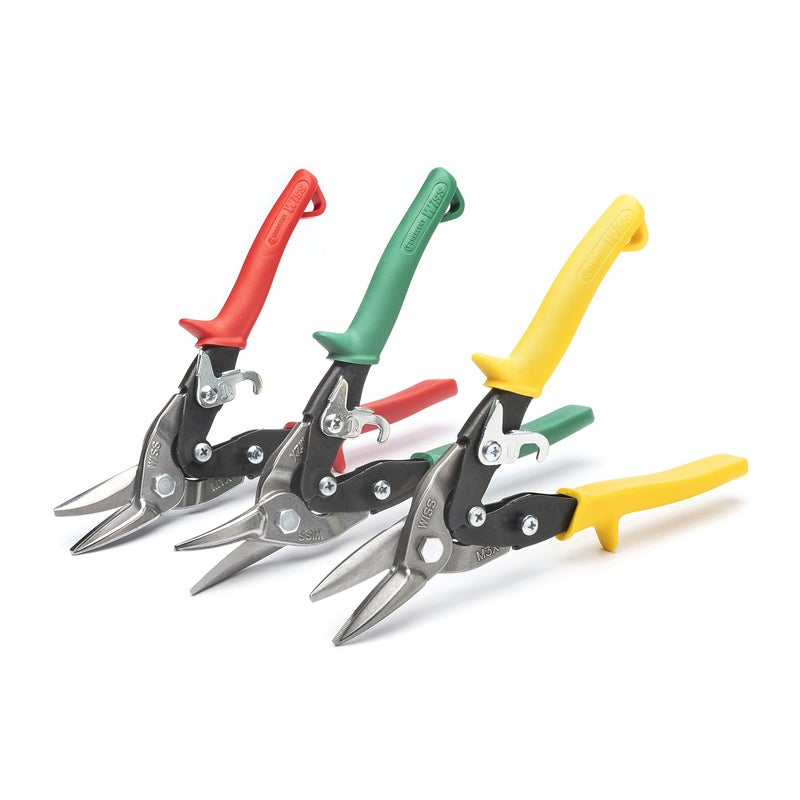 Wiss Crescent Wiss 3 Piece MetalMaster Compound Action Aviation Snip Set - M123R - Image 2