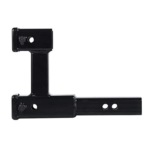 REYSUN 864131 Dual Hitch Receiver with 7-1/2 inch Rise/Drop, Receiver Hitch Extension with Hitch Pin & Clip, Fits 2 inch Hitch Receiver - Image 3