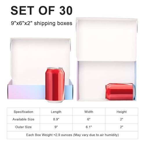 DERZIFUN 30 Pack 9x6x2 Inch Corrugated Packaging Mailer Boxes, Purple Shipping Packaging Boxes for Small Business, Recyclable Cardboard Literature Gift Boxes Mailing - Image 2