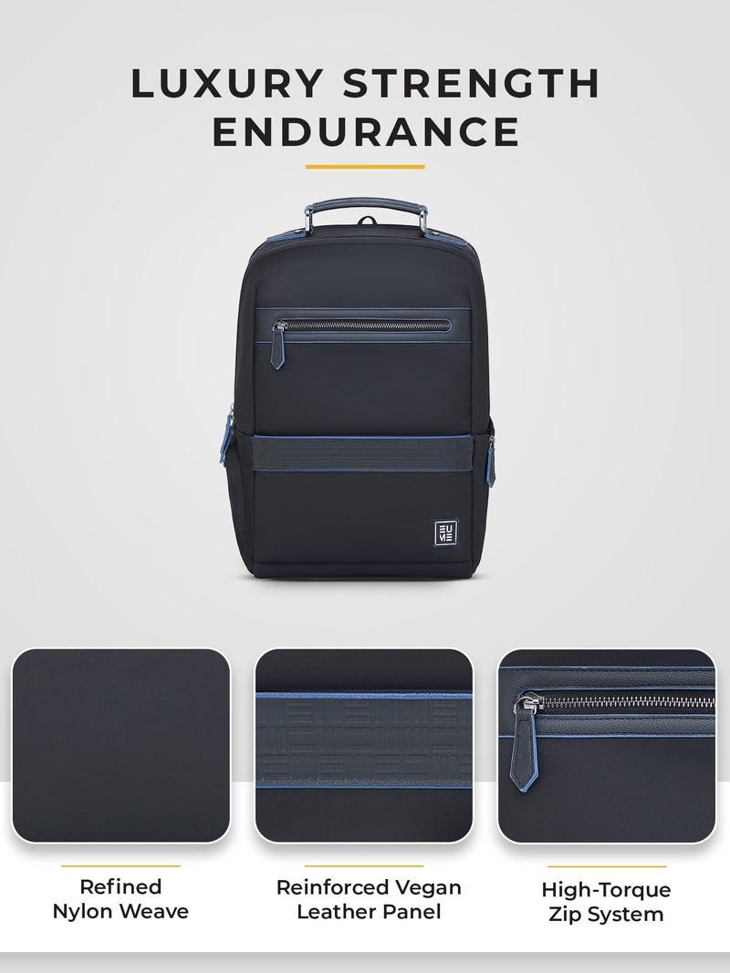 EUME Alpha 27L Laptop Backpack| Premium Stylish Backpack Bag for Man | 2 Large Compartments for Gadgets & Daily Essentials, Fits Upto 15.6" Laptops, | Spacious College/Office Bag | Charcoal Black - Image 5