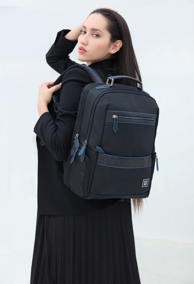 EUME Alpha 27L Laptop Backpack| Premium Stylish Backpack Bag for Man | 2 Large Compartments for Gadgets & Daily Essentials, Fits Upto 15.6" Laptops, | Spacious College/Office Bag | Charcoal Black - Image 2