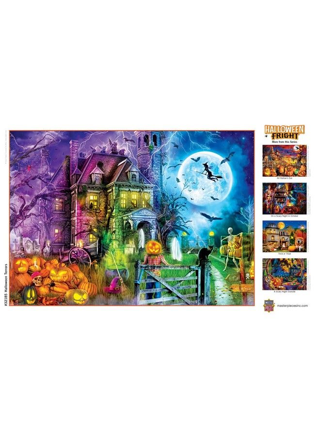 MasterPieces 500 قطعة لغز هالوين يتلألأ في الظلام رعب الهالوين 15"X21" - Image 5
