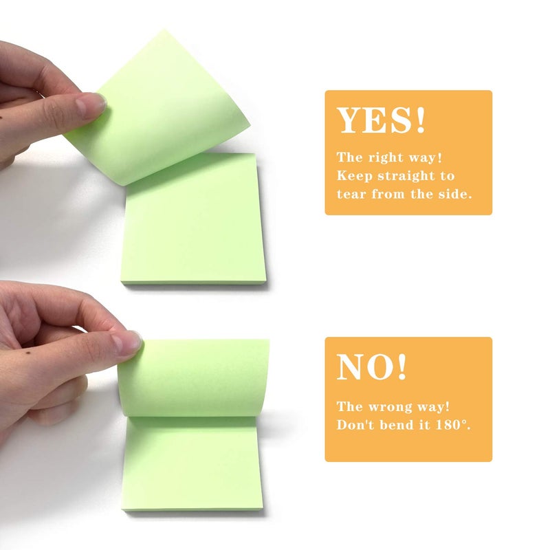 Phthdoty 8 Pads Pop Up Sticky Notes 3x3 Refills Pastel Colors Self-Stick Notes Pads Super Adhesive Sticky Notes Great Value Pack - Image 3