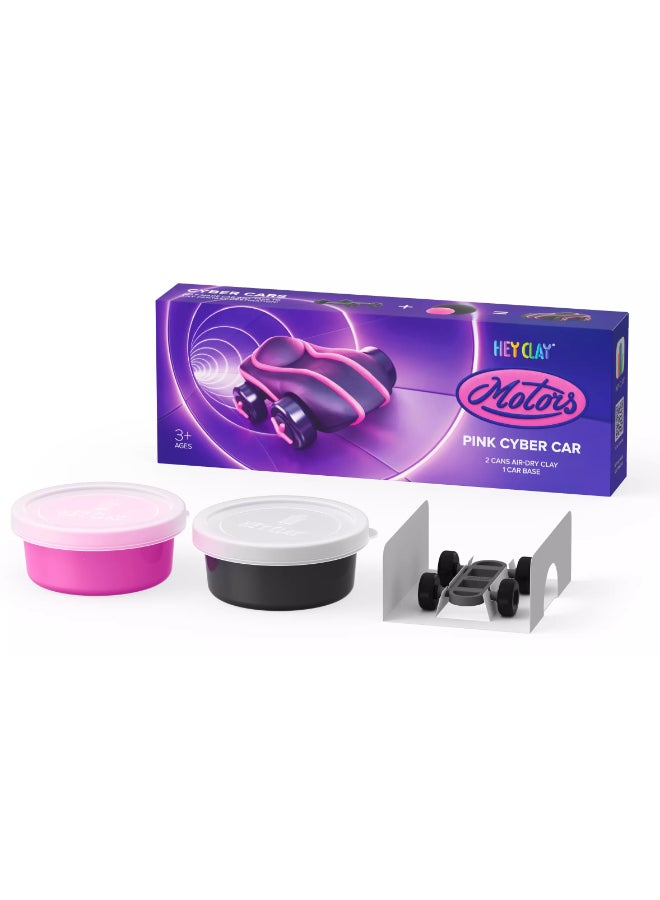 HEY CLAY Cyber Cars PINK CYBER CAR Colourful modelling air-dry clay, 2 cans with fun interactive app for kids 3 years + - Image 5