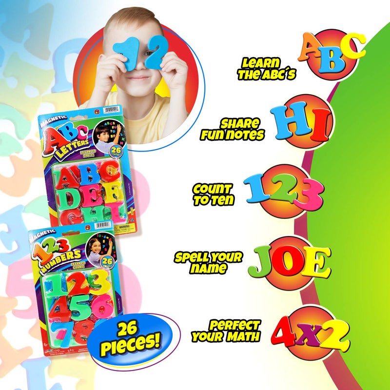 JA-RU 123 Magnetic Numbers (1 Pack 26 Numbers). Fridge Jumbo Plastic Number Magnets for Kids and Toddlers. Fun Refrigerator Counting Games and Learning Toy Classroom Must Haves.1405-Numb-1A - Image 4