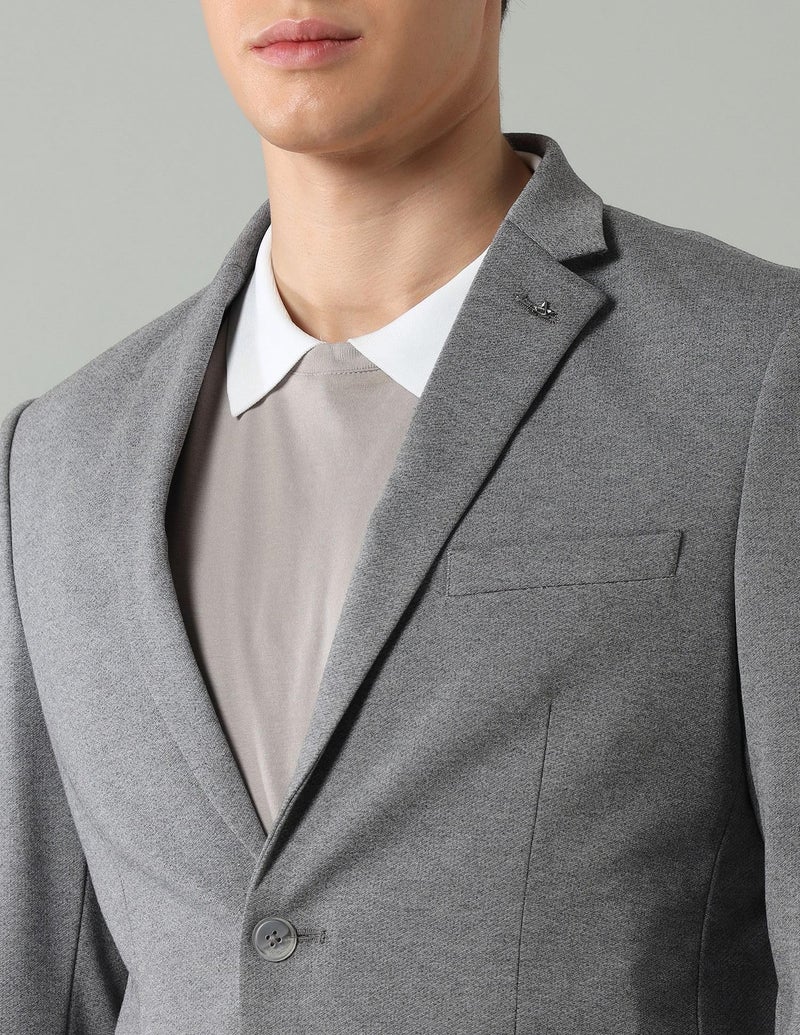 Arrow Classic Regular Fit Blazer for Men - Notch Lapel Collar, Button Closure Single Breasted Blazers - 38, Light Grey - Image 5