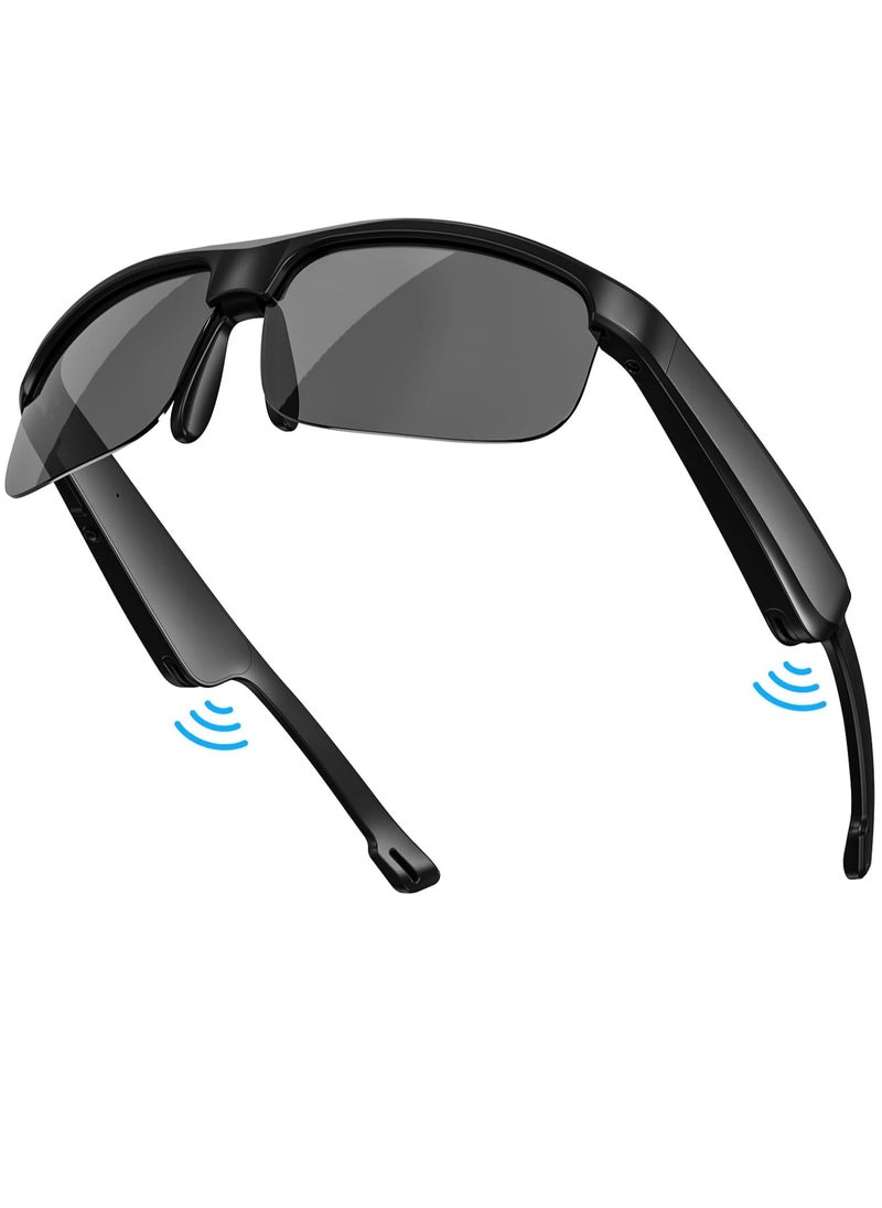 General Smart Glasses, Polarized Bluetooth Sunglasses, Built-in Mic and Speakers, Voice Assistant, UV Protection Audio Sun Glass  - Image 1