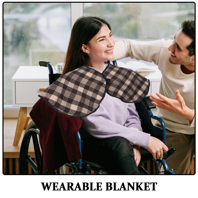 Warmer Blanket: Warmth Cloak Poncho For Elderly Adults - Fits Manual/Electric Wheelchairs & Scooters - Winter Jacket - Image 2