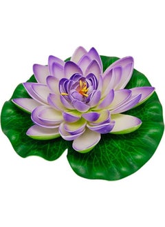 BLUE CORAL LED Floating Lotus Flower Solar Power LED Lotus Light RGB Color Change Lamp Outdoor Garden Yard Waterproof Pond Pool Decor Night Light Wedding Decor Purple  - Image 1