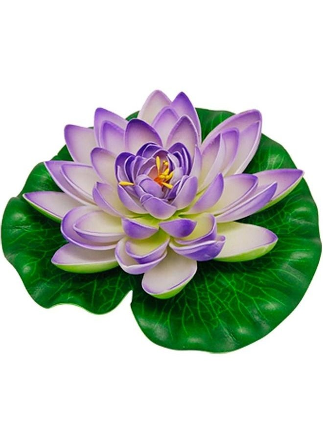 BLUE CORAL LED Floating Lotus Flower Solar Power LED Lotus Light RGB Color Change Lamp Outdoor Garden Yard Waterproof Pond Pool Decor Night Light Wedding Decor Purple  - Image 1