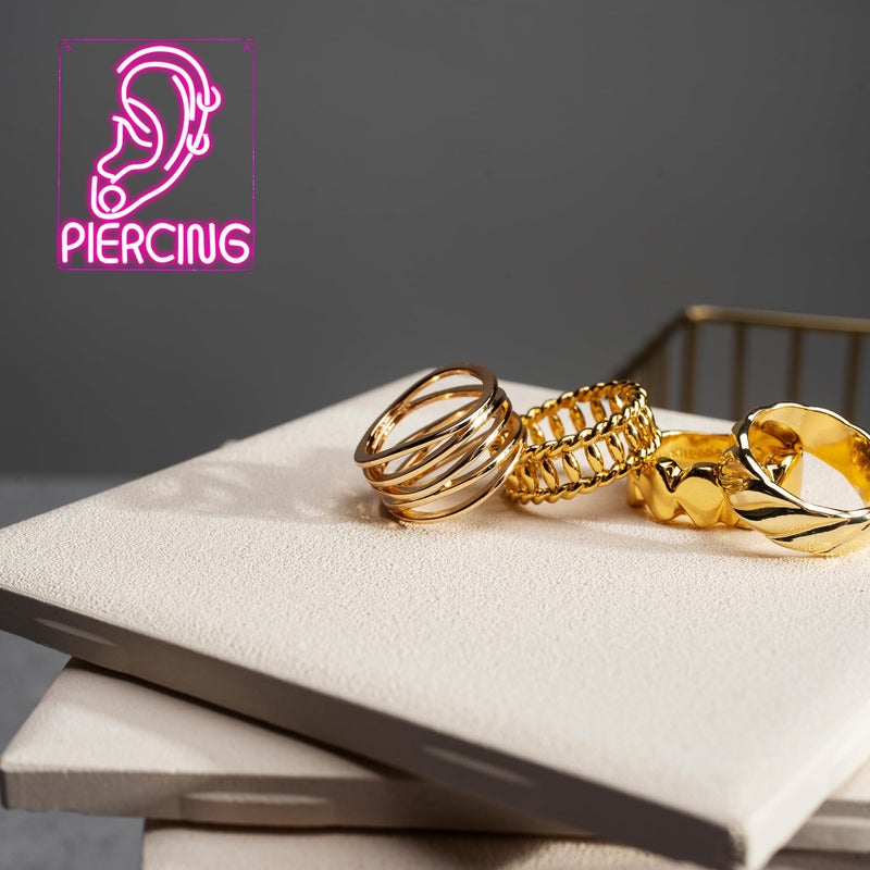 Manimo Ear Piercing Neon Sign, Cool Pink Dimmable LED Creative Ear Earring Neon Light, Tattoo Studio Barber Salon Massage SPA Shop Neon Light Decoration, Suitable Gift For Young People And Girls(13 * 11in) - Image 4