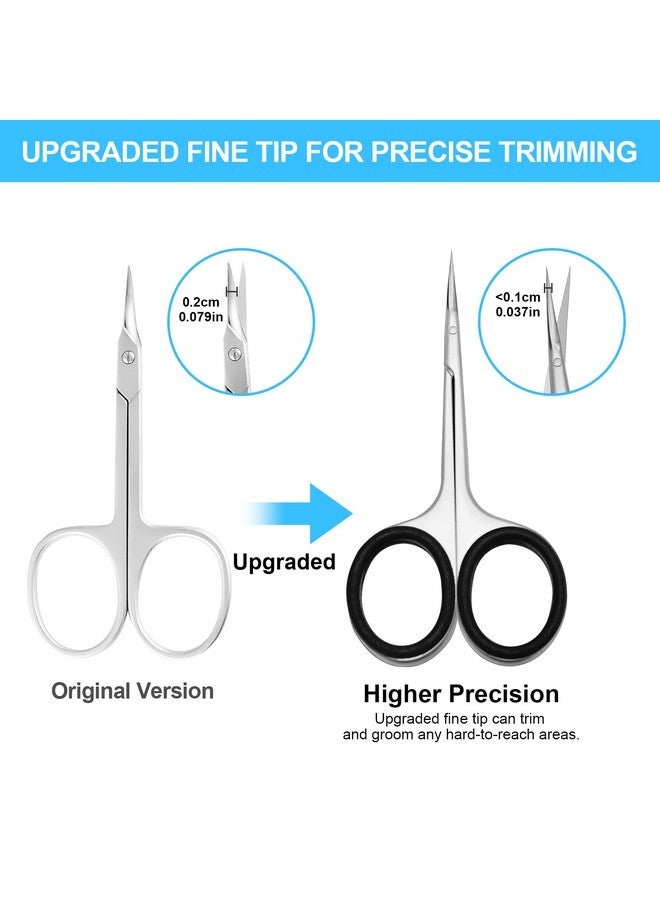 CGBE Cuticle Scissors, Professional 6-Blade Manicure Scissors, Stainless Steel Eyebrow Scissor, Cuticle Scissors Extra Fine Curved For Manicure, Eyelashes, Eyebrow, Toenail For Women And Men - Image 5