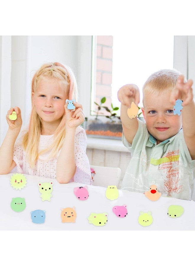 Outee 16 Pcs Mochi Toys Mini Mochi Animals Toys Glow In The Dark Toys Stress Relief Toys Bulk Mochi Cat Random Halloween Kids Party Favors For Goodie Bag Stuffers - Image 4