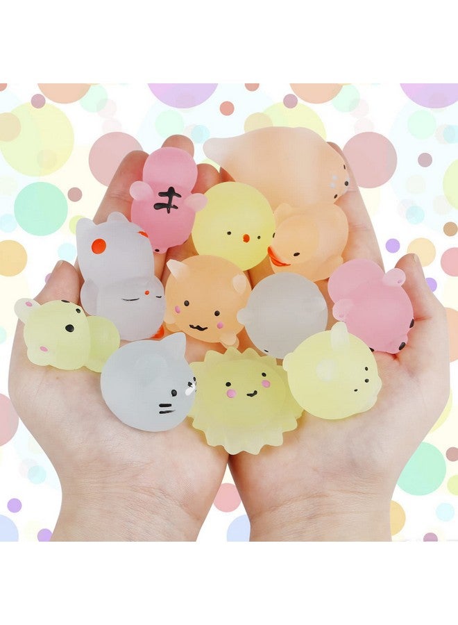 Outee 16 Pcs Mochi Toys Mini Mochi Animals Toys Glow In The Dark Toys Stress Relief Toys Bulk Mochi Cat Random Halloween Kids Party Favors For Goodie Bag Stuffers - Image 2
