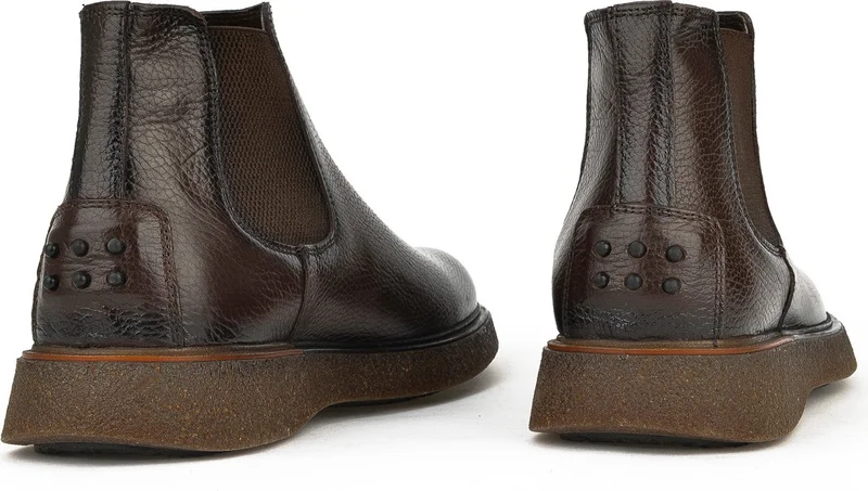 زيا , Men's Leather Boots 1331007Z3047 Brown