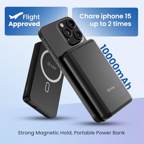 EVM EnMag Ace P0301 10000mAh Power Bank – 15W Wireless Charging, 22.5W Fast Charging, Magnetic Compatible-(EVM P0301-White)-2 Year Warranty - Image 3