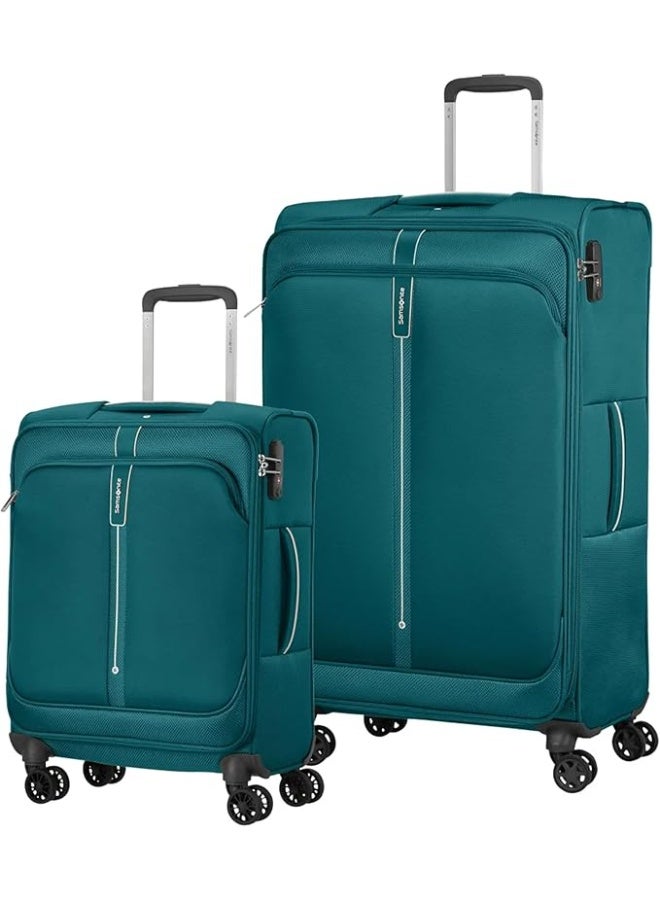 سامسونايت طقم أمتعة لايت تيك من قطعتين | لون أزرق مخضر | طقم أمتعة سفر - Image 1