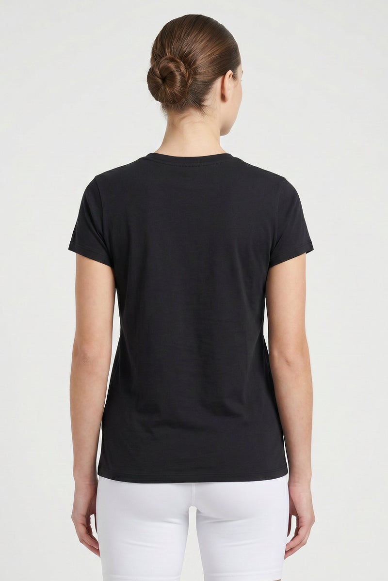 UNDER ARMOUR Women Loose Fit Short Sleeve Training T-Shirt, Black - Image 4