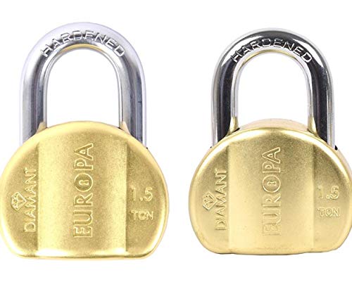 SHAKS TRADERS Europa Stainless Steel Europa Diamant L358 TW BM 11 Pin Dimple Key Technology Pad Lock Multicolour  - Image 1