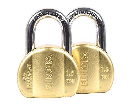 SHAKS TRADERS Europa Stainless Steel Europa Diamant L358 TW BM 11 Pin Dimple Key Technology Pad Lock Multicolour  - Image 2