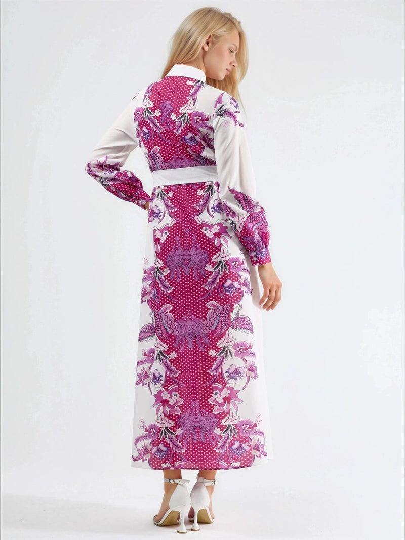 Jennyfer Floral Belted Midi Dress - Image 3