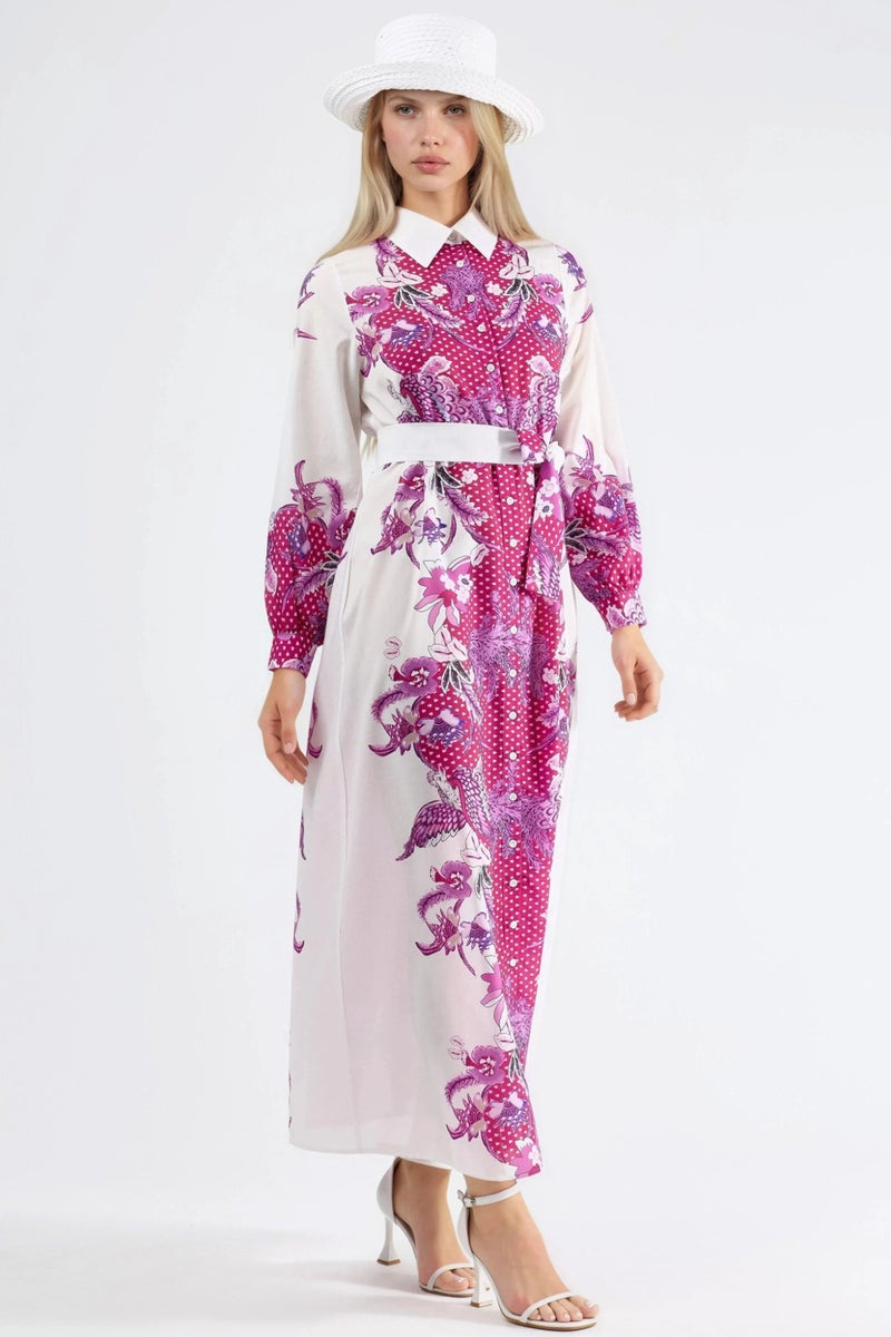 Jennyfer Floral Belted Midi Dress - Image 2