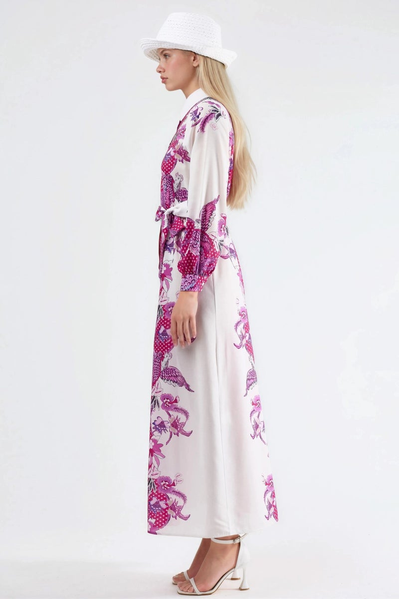 Jennyfer Floral Belted Midi Dress - Image 5