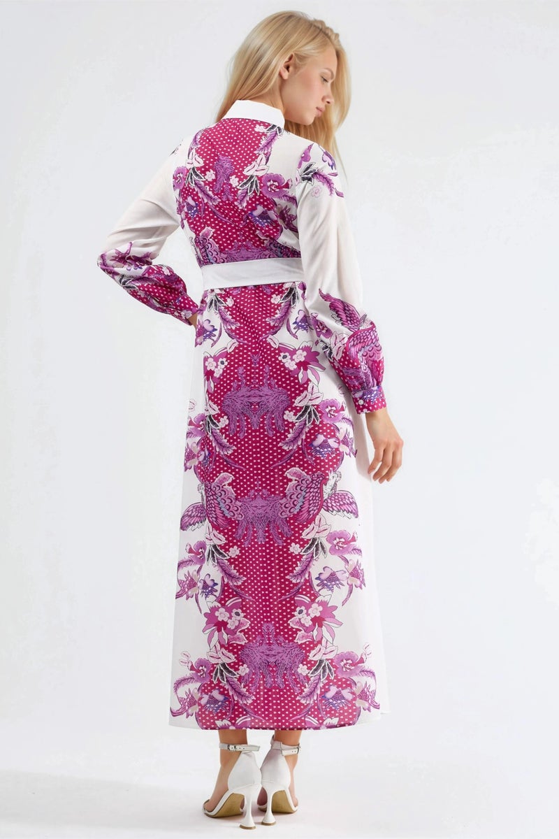 Jennyfer Floral Belted Midi Dress - Image 3