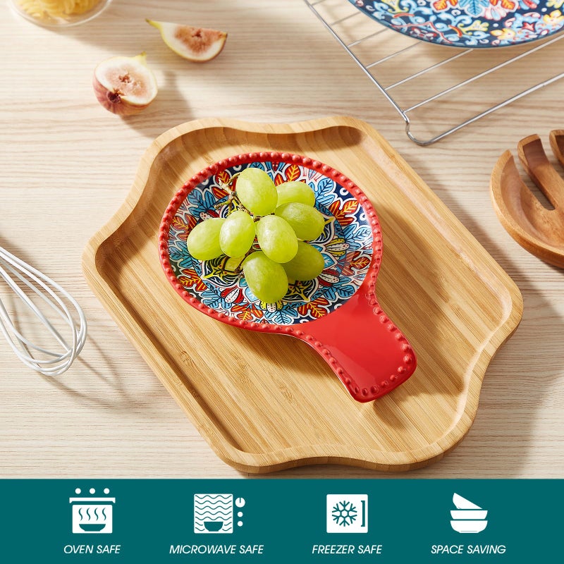 vancasso Ceramic Spoon Rest for Stove Top, 7.7 Inch Cooking Spoon Holder for Kitchen Counter Decor, Spoon Holder for Coffee Spoon Rest, Spoon Cradle, Spatula, Spoons or Tongs, Decorations, Red - Image 4