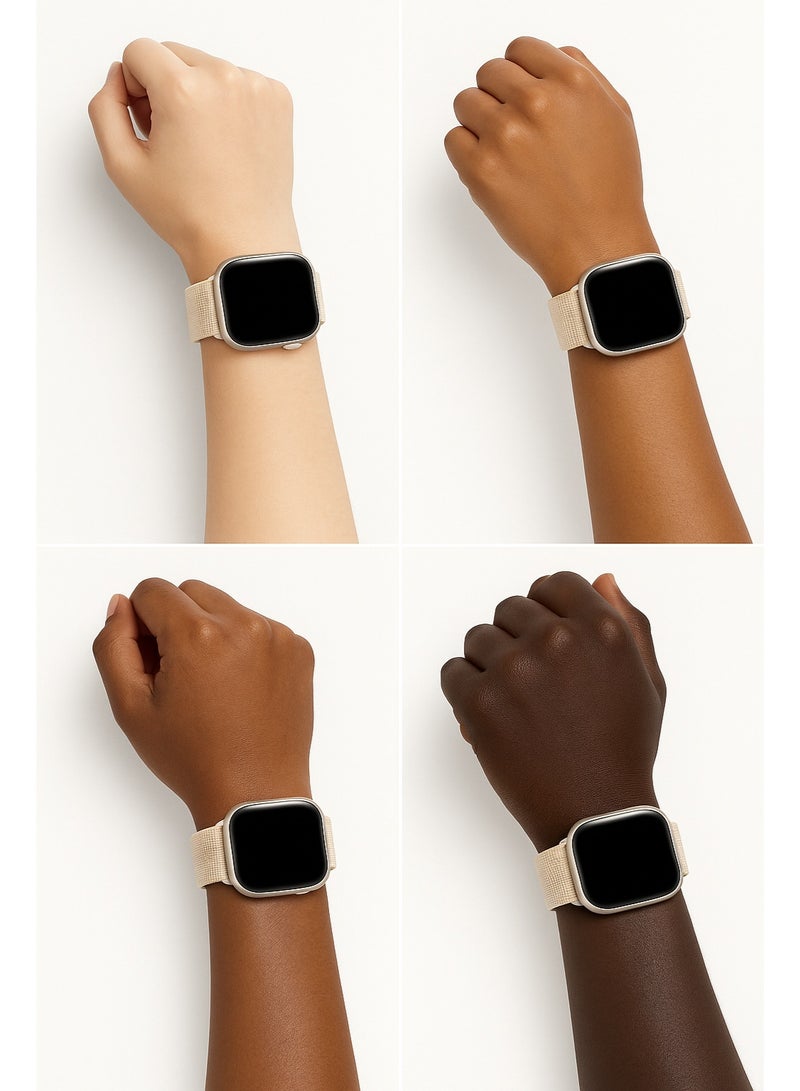 Nylon Loop Band Compatible with Apple Watch 38–41mm, Lightweight Breathable Woven Nylon Strap with Hook-and-Loop Closure, for Series 1–9 and SE - Image 2