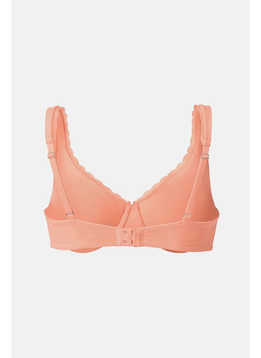 Tchibo Women Underwired Non Padded Bra, Coral  - Image 2
