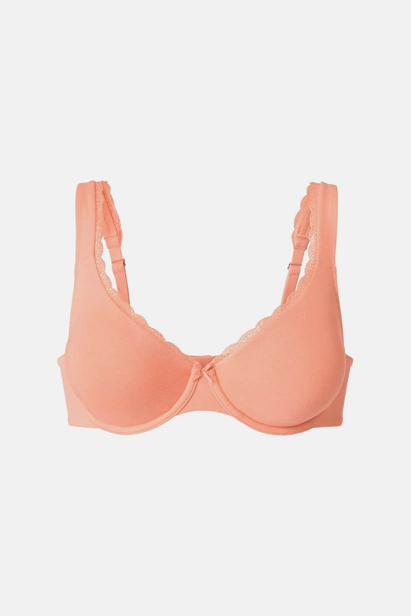 Tchibo Women Underwired Non Padded Bra, Coral - Image 3