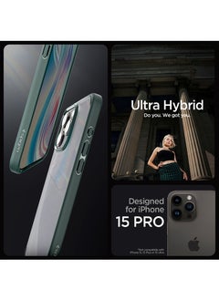 Spigen غطاء حماية ألترا هايبرد لهاتف آيفون 15 برو - أخضر فاتح  - Image 2