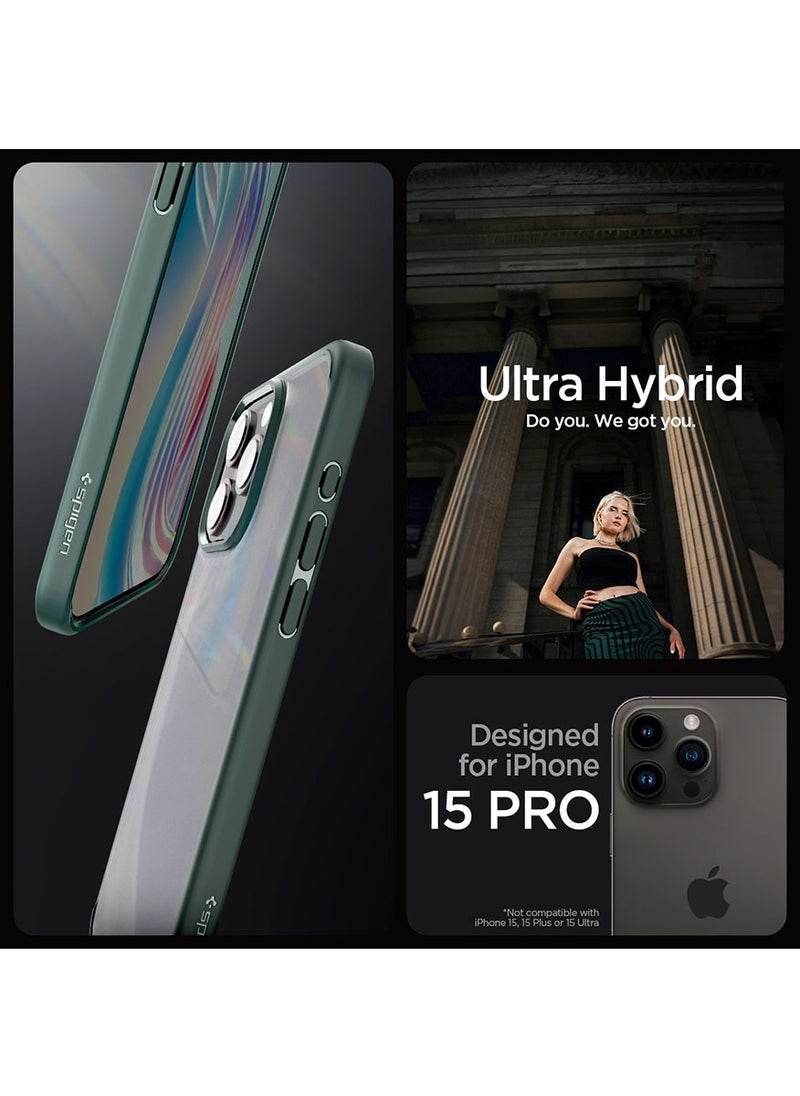 Spigen Ultra Hybrid for iPhone 15 PRO Case Cover - Frost Green  - Image 2