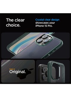 Spigen غطاء حماية ألترا هايبرد لهاتف آيفون 15 برو - أخضر فاتح  - Image 3