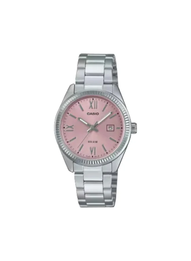 CASIO Women's Analog Display Watch With Silver Stainless Steel Strap - LTP-1302DD-4A1VDF