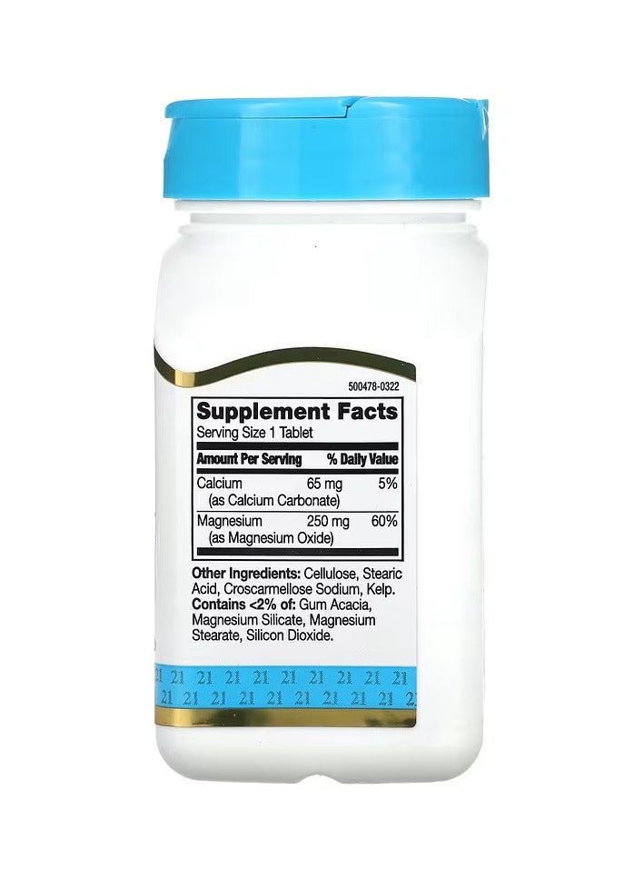 21st Century Magnesium 250 mg 110 Tablets - Image 2