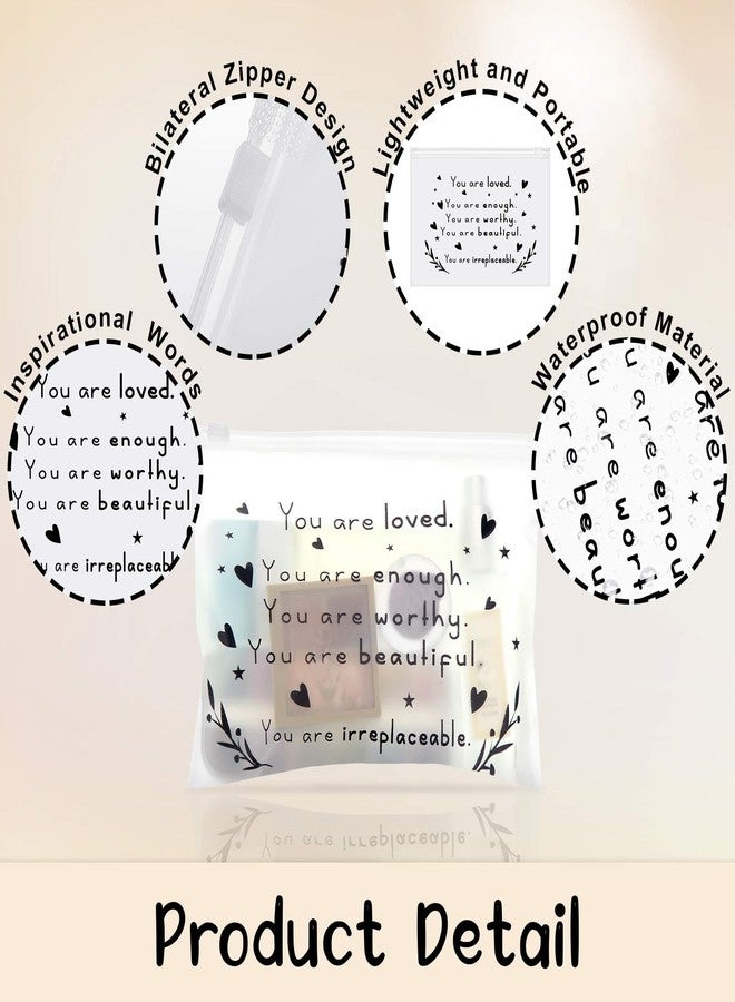 Sotiff 60 Pcs Inspirational Gifts for Women, Mother's Day Swag Bags Items, Bulk EVA Cosmetic Makeup Bag Employee Appreciation Gifts for Her Nurse Coworkers(You Are Loved,8 x 6 Inch) - Image 3