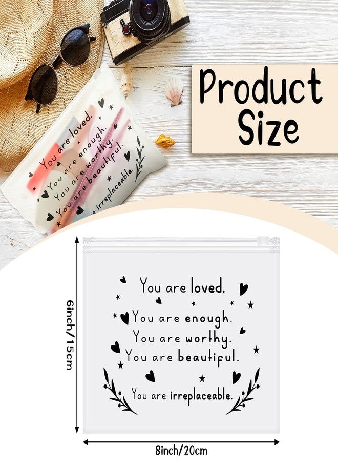 Sotiff 60 Pcs Inspirational Gifts for Women, Mother's Day Swag Bags Items, Bulk EVA Cosmetic Makeup Bag Employee Appreciation Gifts for Her Nurse Coworkers(You Are Loved,8 x 6 Inch) - Image 2