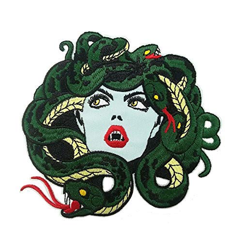 Cute-Patch Medusa Embroidered Iron on sew on Patch for Jackets - Image 1