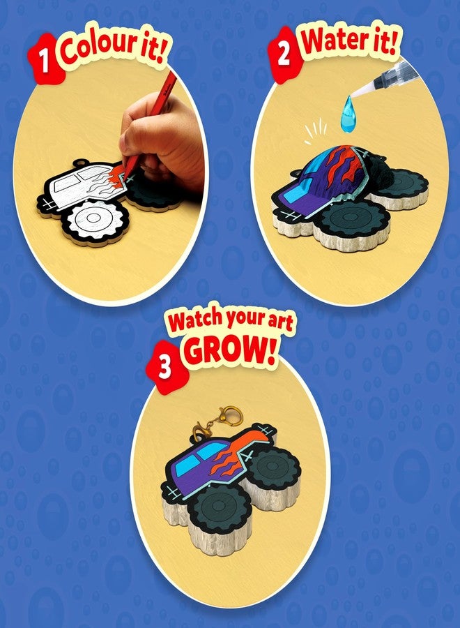 Skillmatics Aqua Puffs - 3D Art Kit, Just Cool Things, Mess-Free Painting Craft for Kids, DIY Colour & Inflate Activity, Travel Toys & Creative Gifts for Boys & Girls Ages 4, 5, 6, 7, 8, 9, 10 - Image 3
