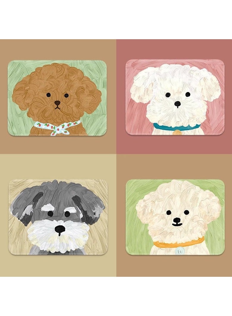 4 Pack Cute Puppy Mouse Pad Small Size, Anti-Slip Stitched Edge Thickened Computer Desk Pad, Washable Gaming Mouse Mat for Office Laptop Home - Image 1