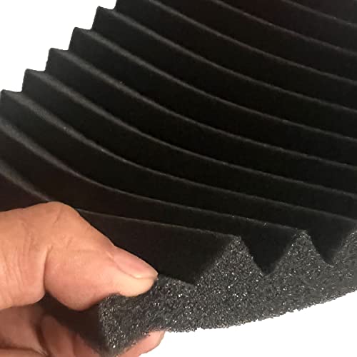 HPKL9999 52 Pack 12 "X 12 "X1" Acoustic Panels Studio Soundproofing Foam Wedge Tiles(Accompanied By Double-Sided Adhesive Tape) (52BLACK) - Image 3