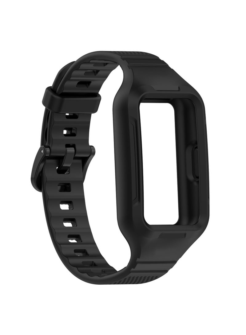 Straps Compatible with Huawei Band 10/9/8/7/6/6 Pro,Honor Band 10/9/8/7/6 Soft Tpu Band for Men,Women,Black - Image 2