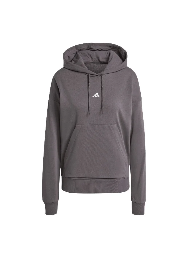 اديداس adidas essentials small logo french terry women hooded sweatshirt